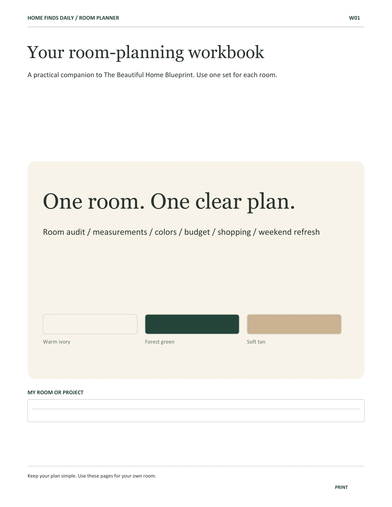 The Room-Planning Workbook cover